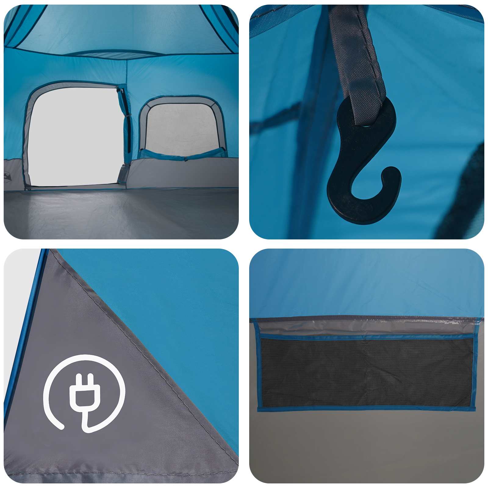 Directe Tent Blauw 340 x 280 x 190 cm – afbeelding 10