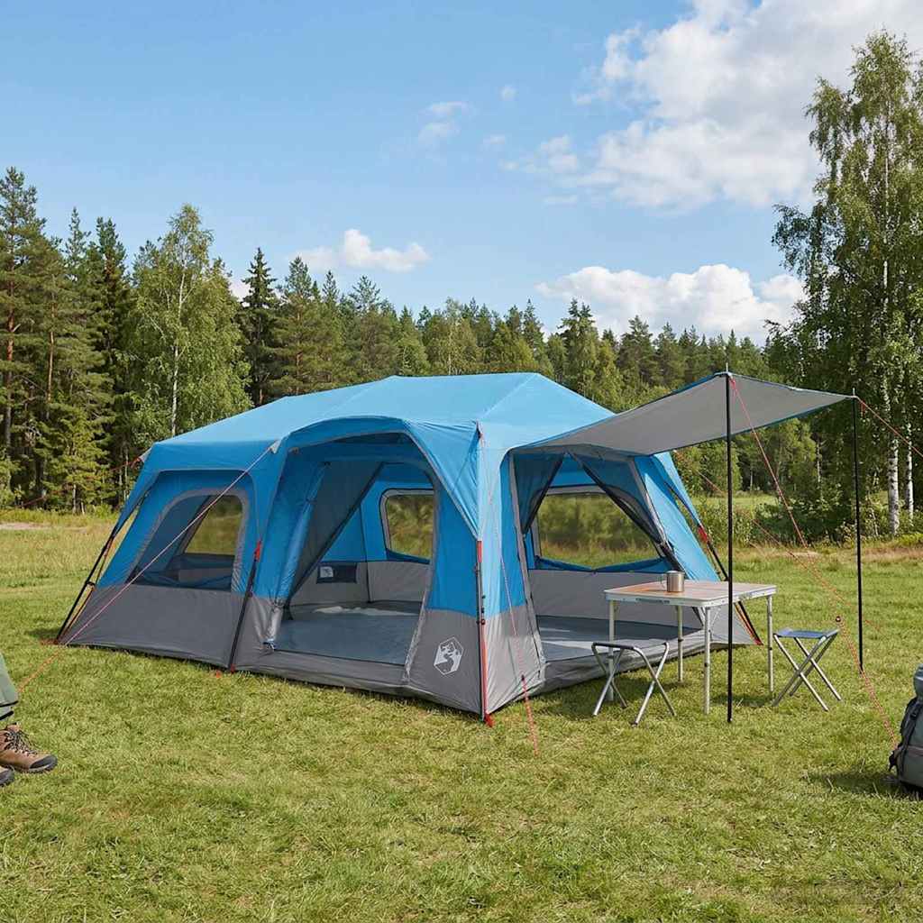 Directe Tent Blauw 10-persoons 185T Polyester met PU Coating – afbeelding 1