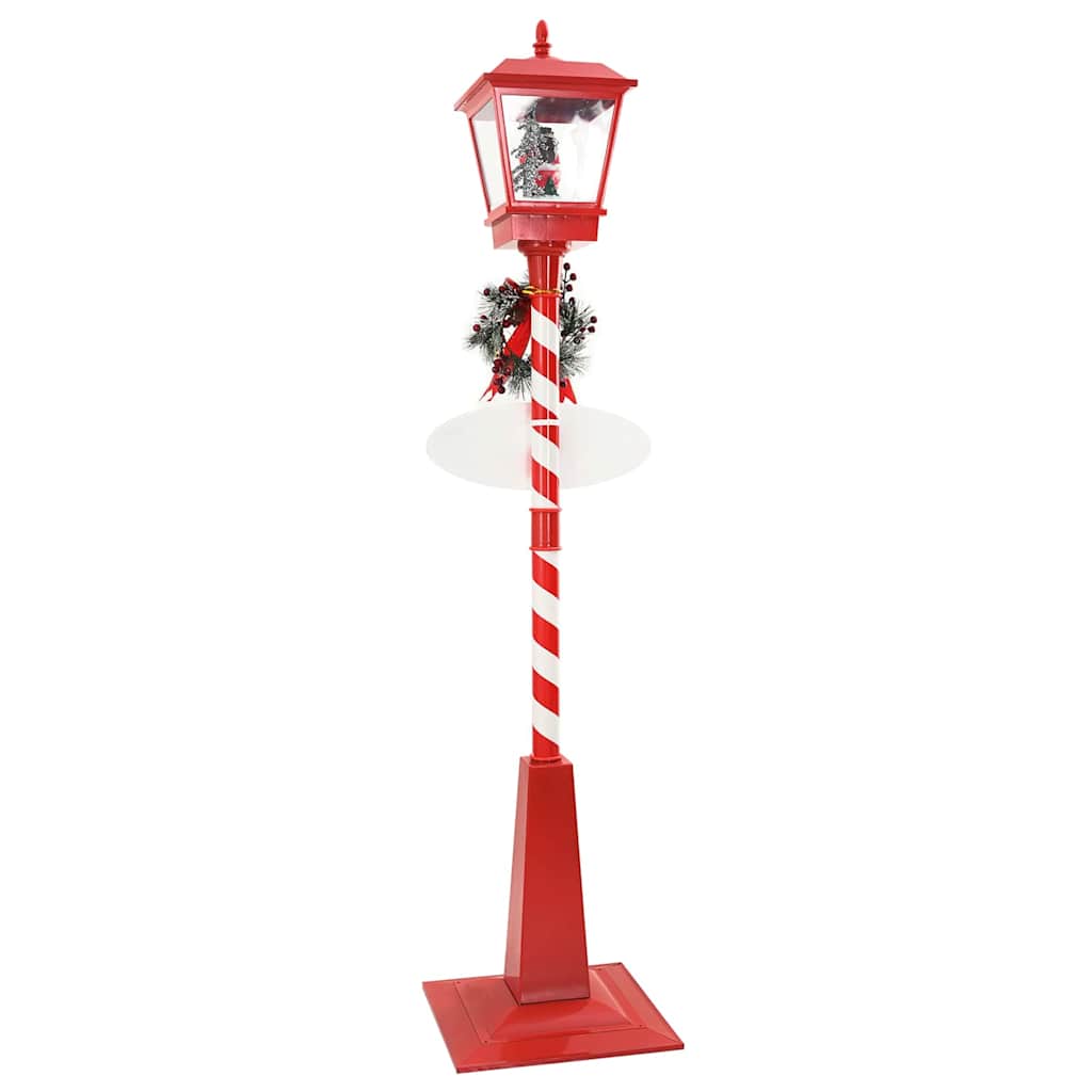 Kerststraatlamp met lantaarn Rood 40,5x40,5x180cm Kunststof – afbeelding 6