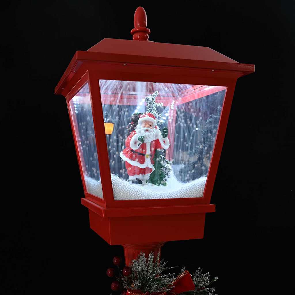 Kerststraatlamp met lantaarn Rood 40,5x40,5x180cm Kunststof – afbeelding 8