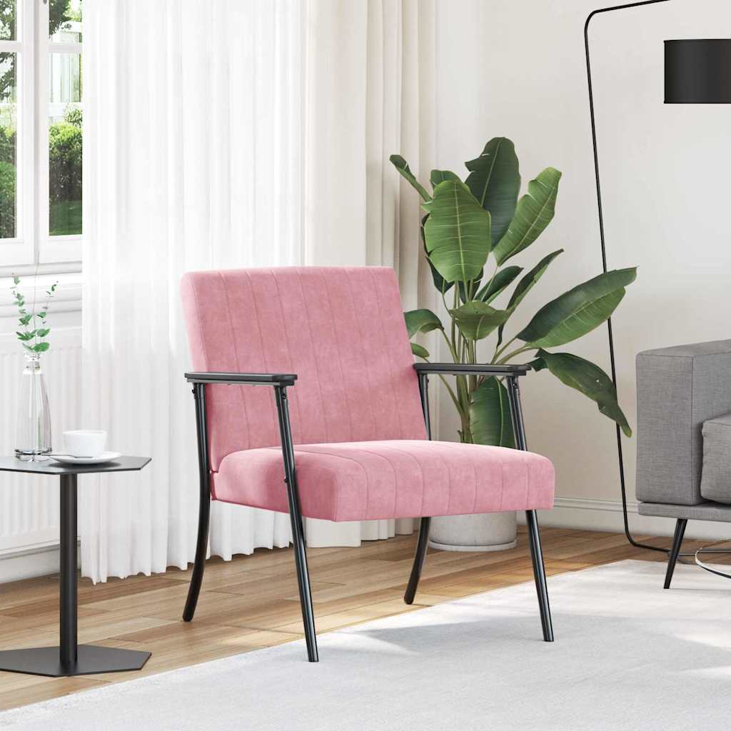 Fauteuil Roze 59 x 75 x 78 cm Fluweel