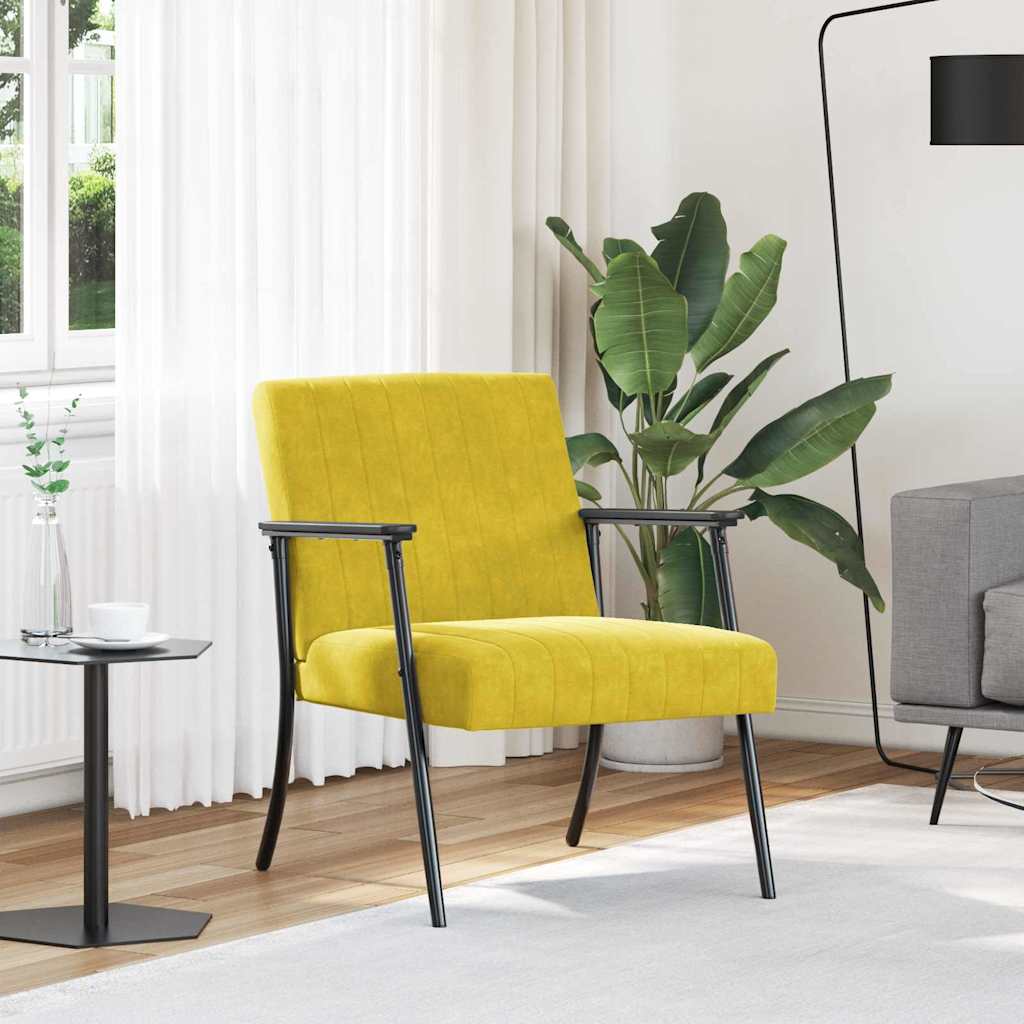 Fauteuil Geel 59 x 75 x 78 cm Fluweel