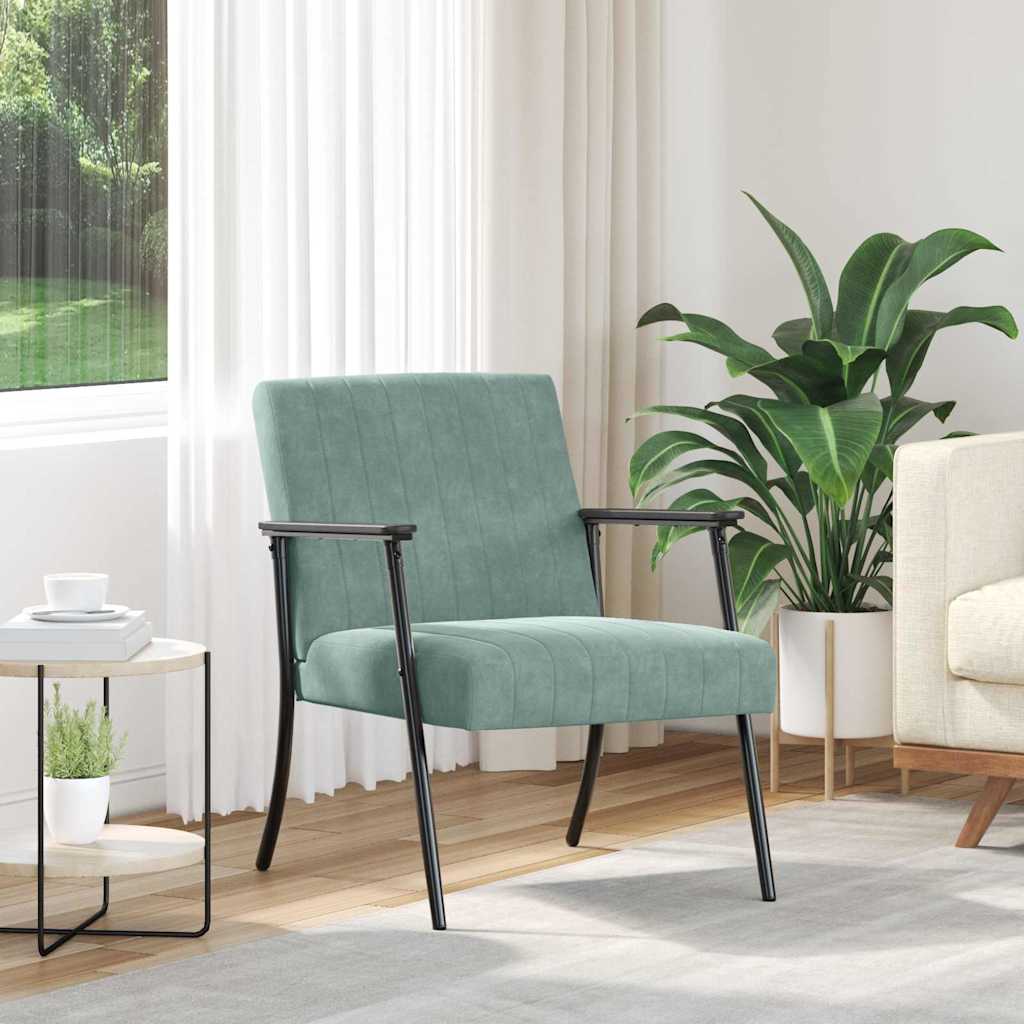 Fauteuil Zeegroen 59 x 75 x 78 cm Fluweel