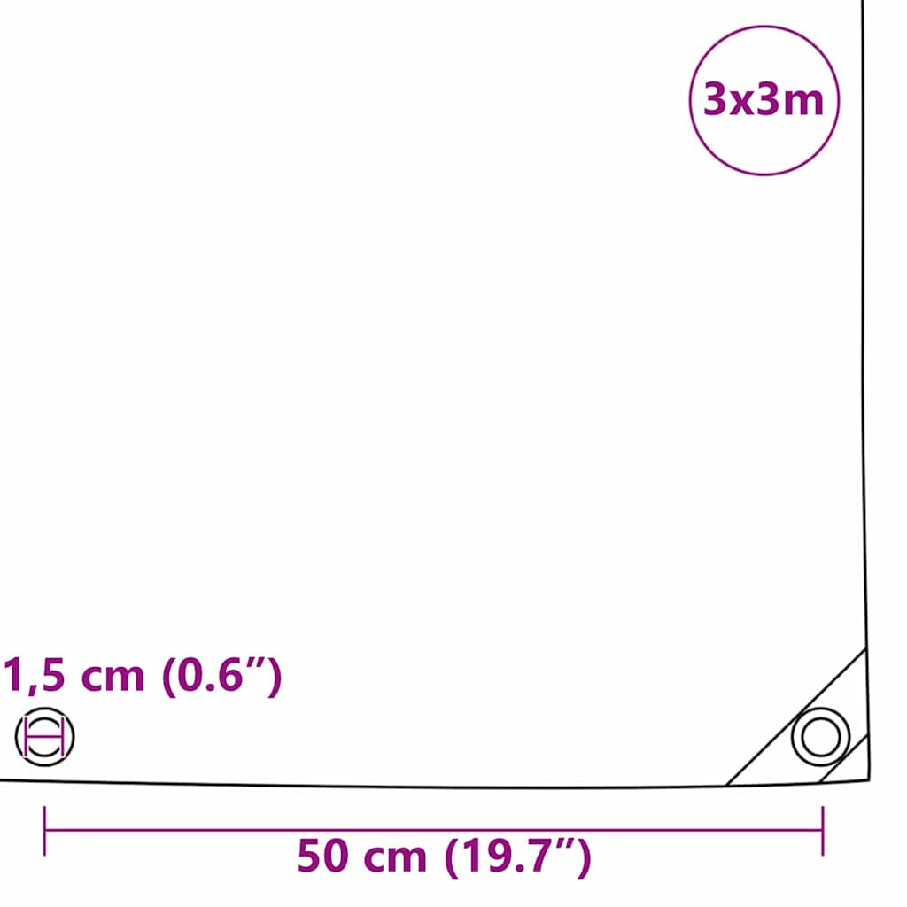 Zeil 650g / m² Beige 3 x 3 m Canvas met PVC-coating – afbeelding 11