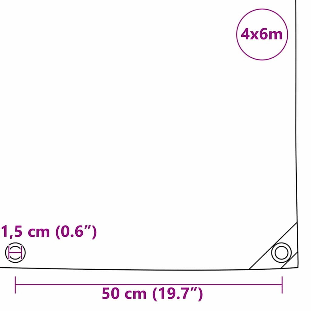 Zeil 650g / m² Beige 4 x 6 m Canvas met PVC-coating – afbeelding 11