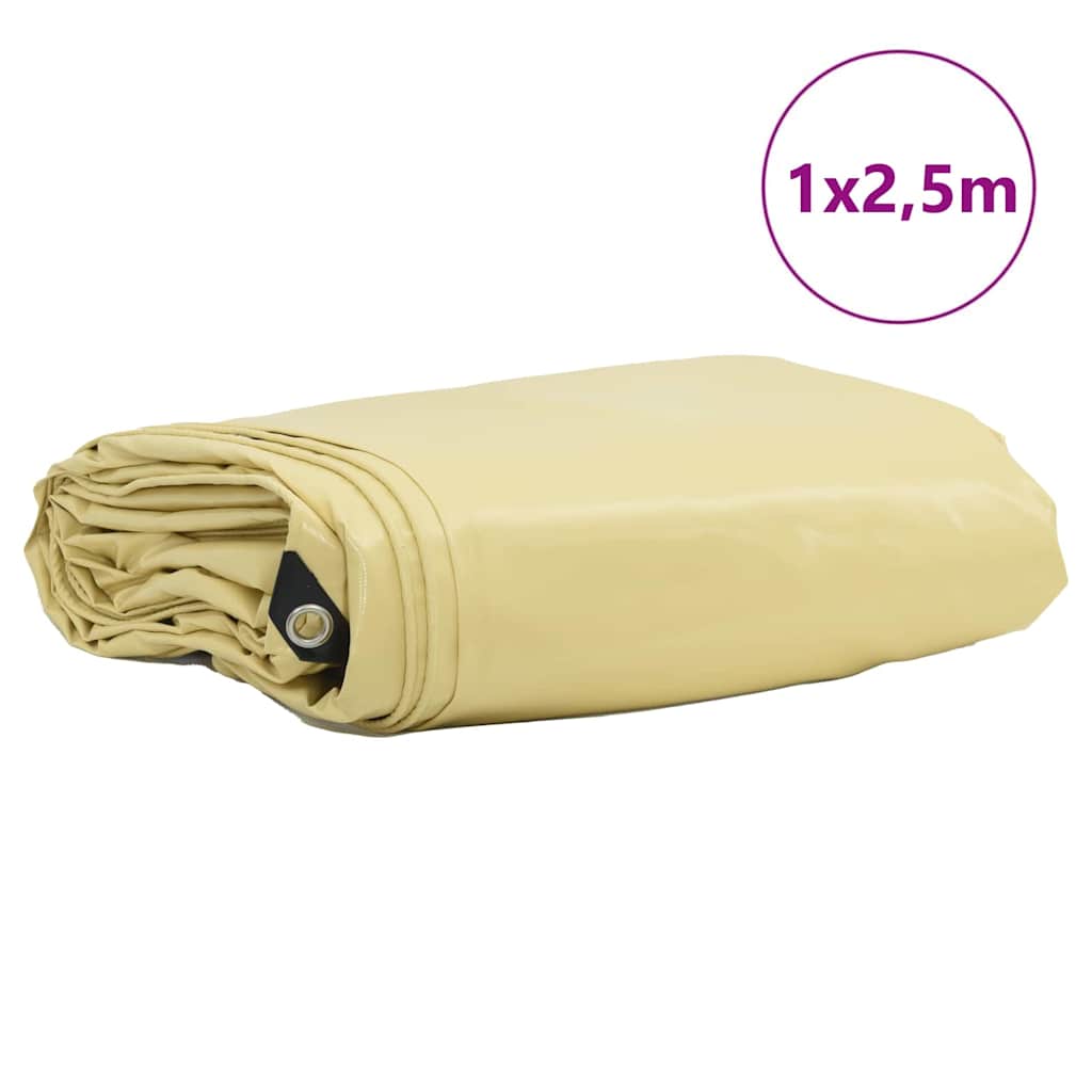 Zeil 650g / m² Beige 1 x 2,5 m Canvas met PVC-coating – afbeelding 2