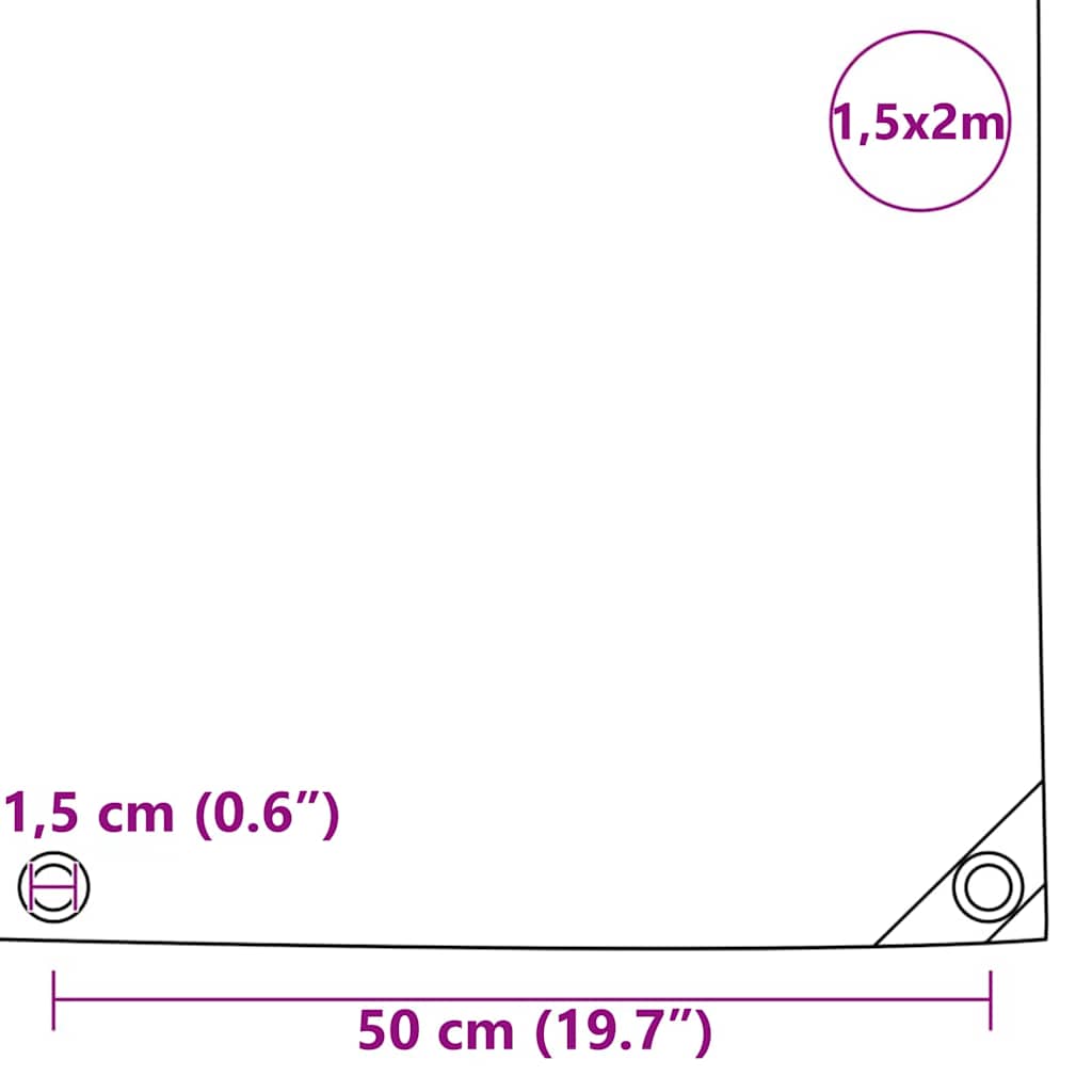 Zeil 650g / m² Beige 1,5 x 2 m Canvas met PVC-coating – afbeelding 11