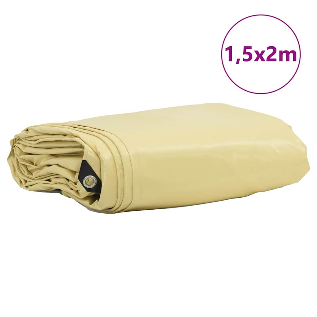 Zeil 650g / m² Beige 1,5 x 2 m Canvas met PVC-coating – afbeelding 2
