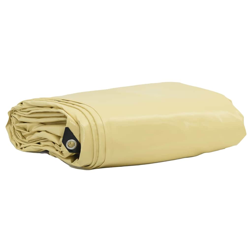 Zeil 650g / m² Beige 5 x 5 m Canvas met PVC-coating