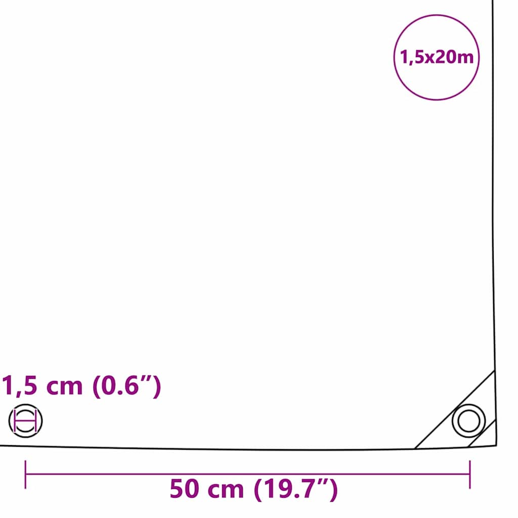 Zeil 650g / m² Olijf Groen 1,5 x 20 m Canvas met PVC-coating – afbeelding 11