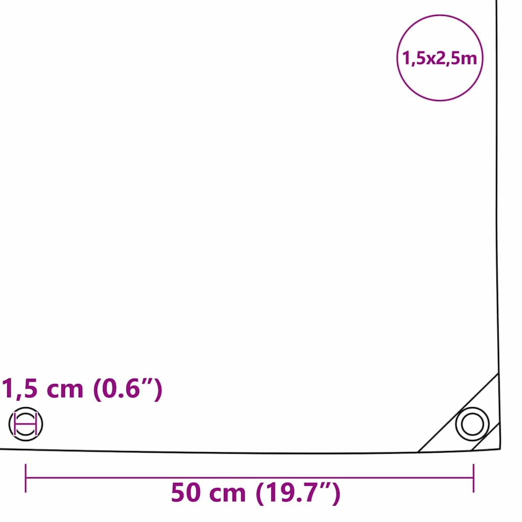 Zeil 650g / m² Olijf Groen 1,5 x 2,5 m Canvas met PVC-coating – afbeelding 11