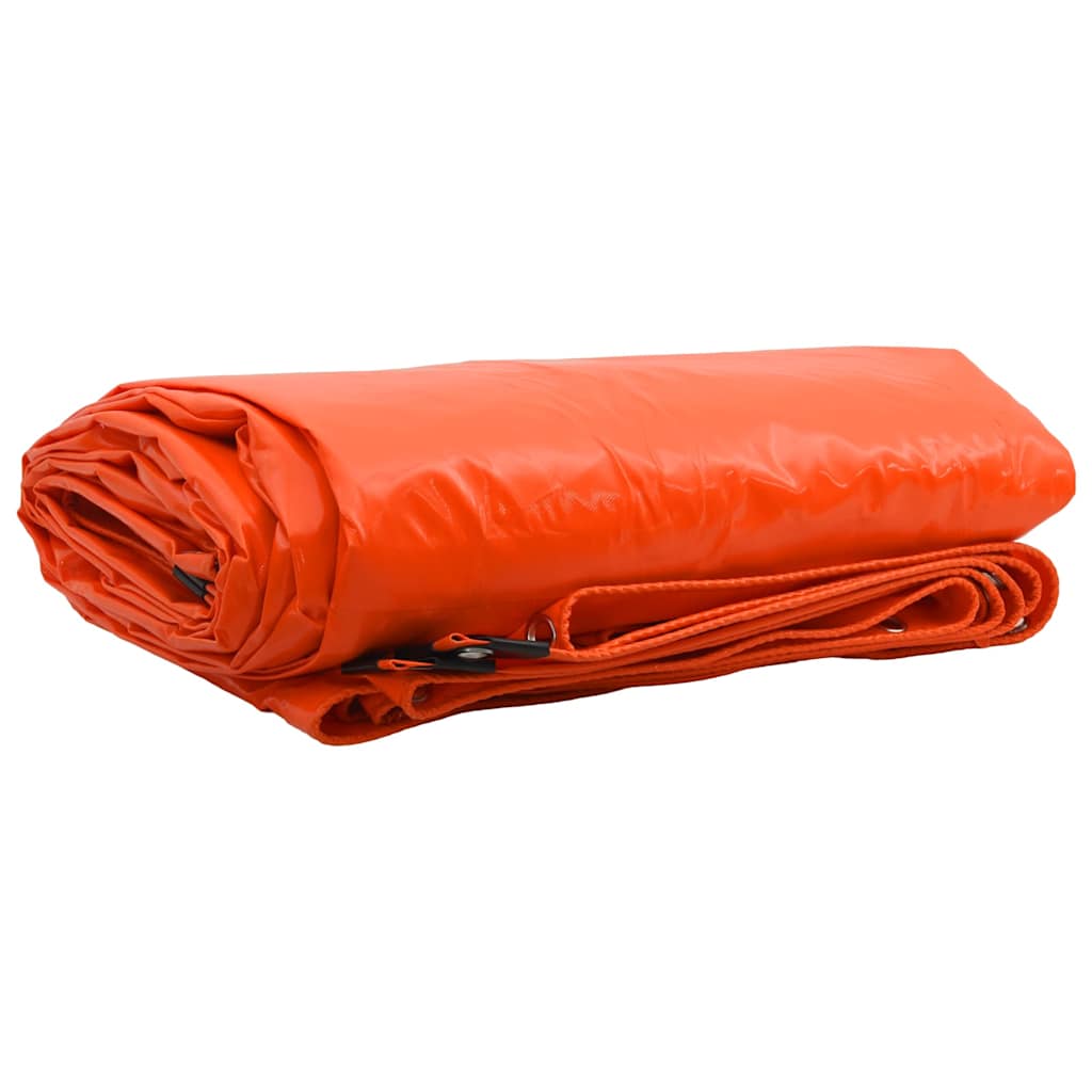 Zeil 650g / m² Oranje 1 x 2,5 m Canvas met PVC-coating