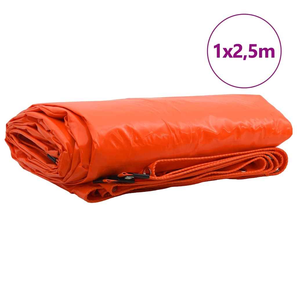 Zeil 650g / m² Oranje 1 x 2,5 m Canvas met PVC-coating – afbeelding 2