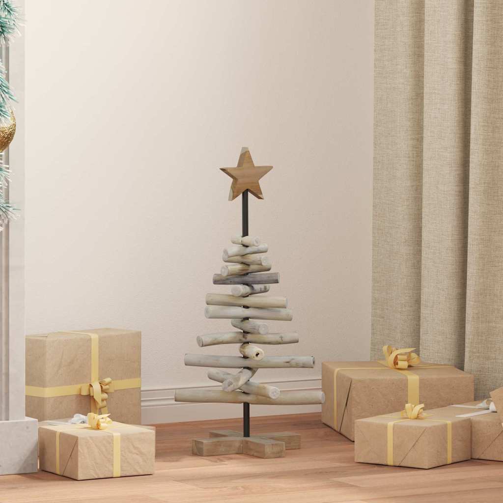 Kerstboom met standaard Bruin 60 cm Massief teakhout