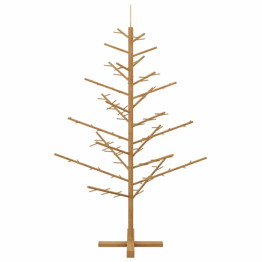 Houten kerstboom met standaard Bruin 150 cm Massief grenenhout – afbeelding 6