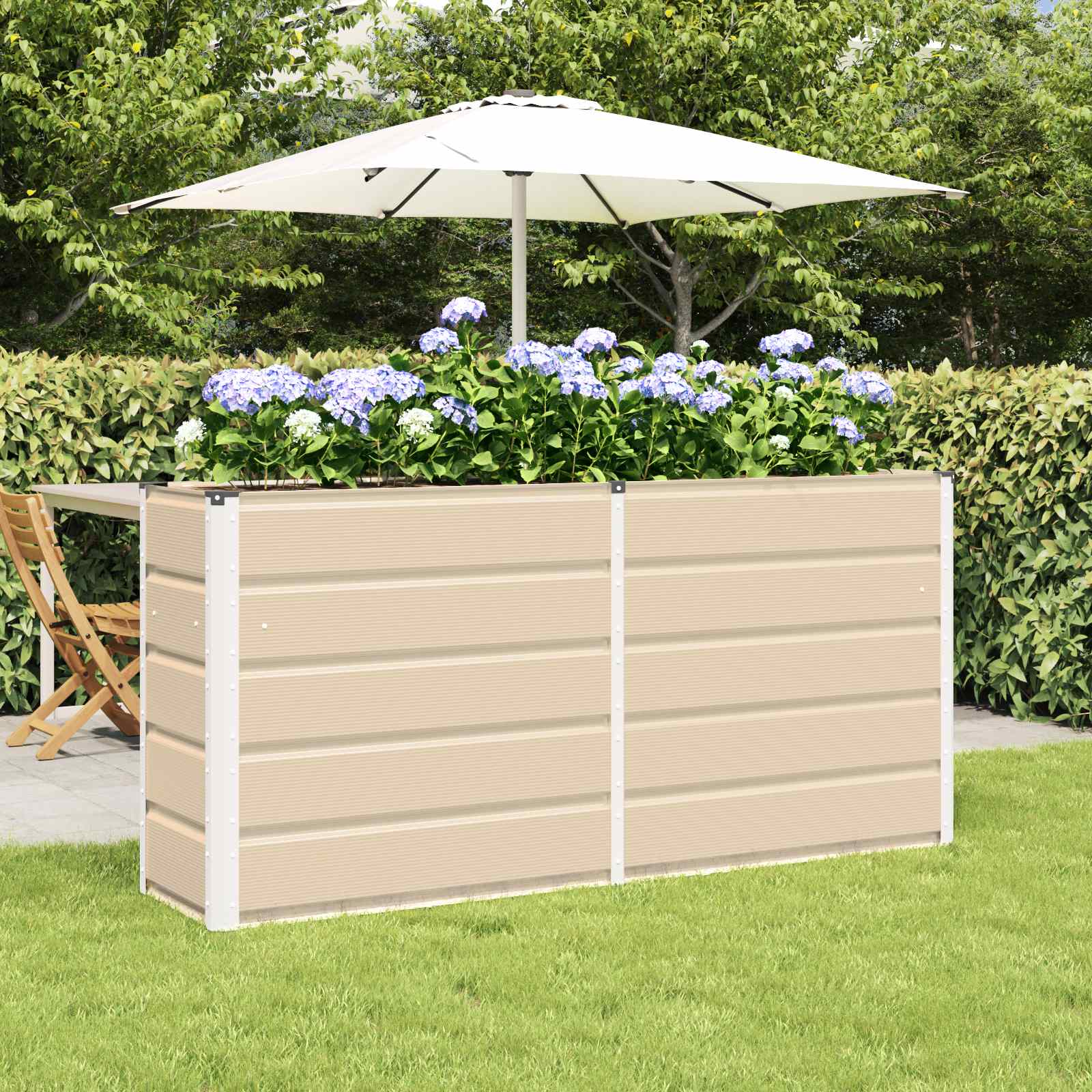 Plantenbak Ivoor 160 x 40 x 75 cm Staal – afbeelding 1