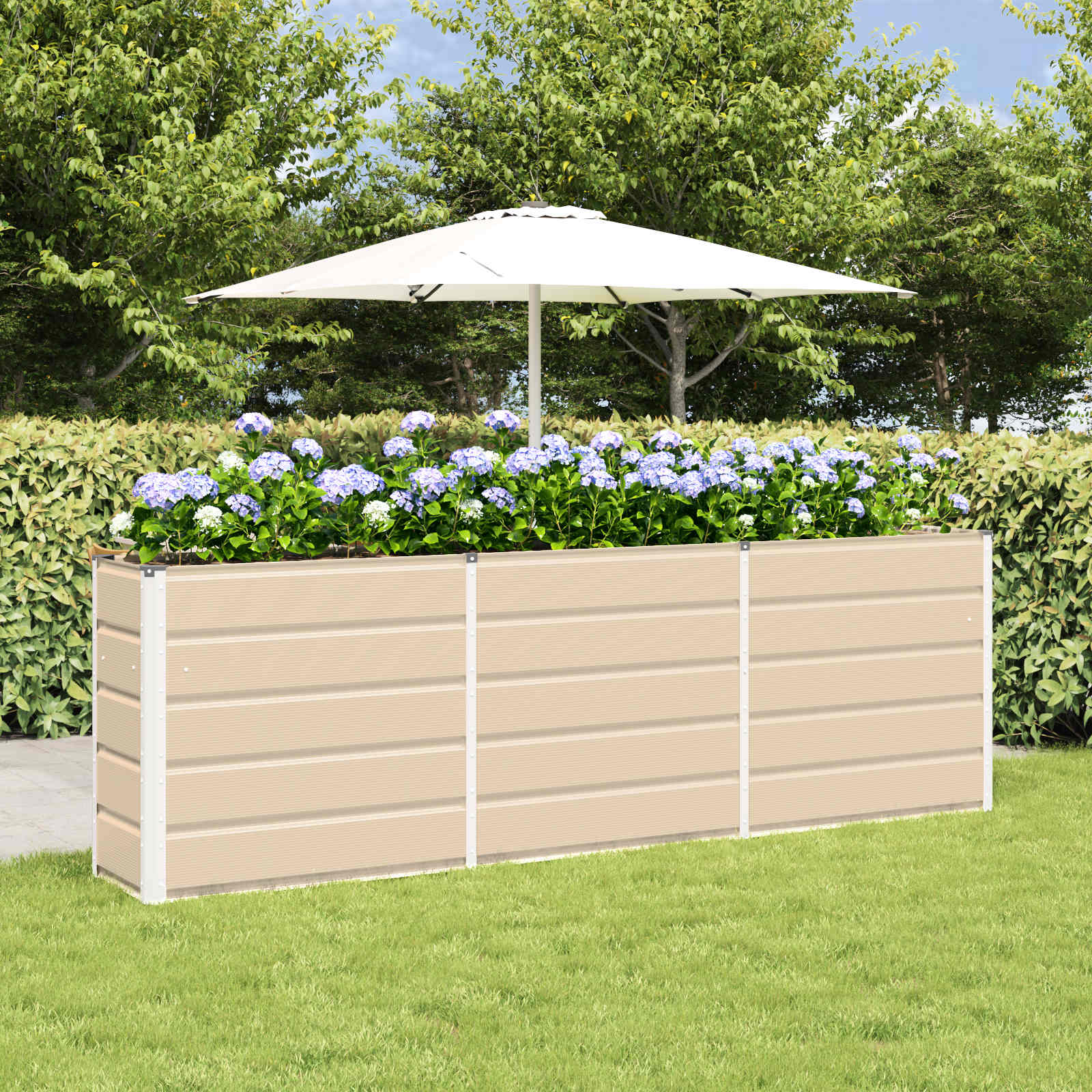 Plantenbak Ivoor 240 x 40 x 75 cm Staal
