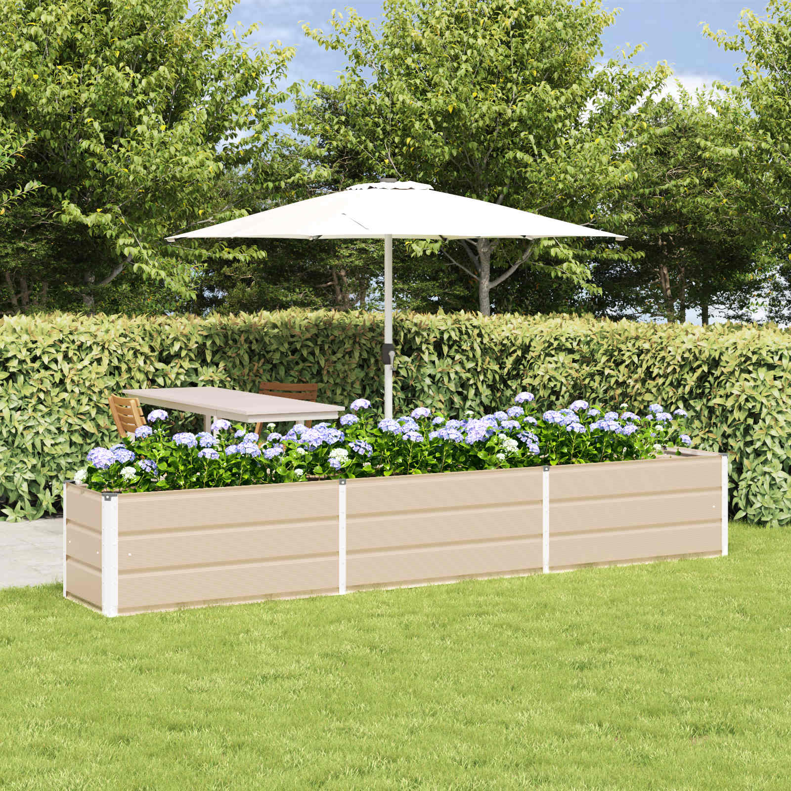 Plantenbak Ivoor 290 x 50 x 45 cm Gegalvaniseerd staal