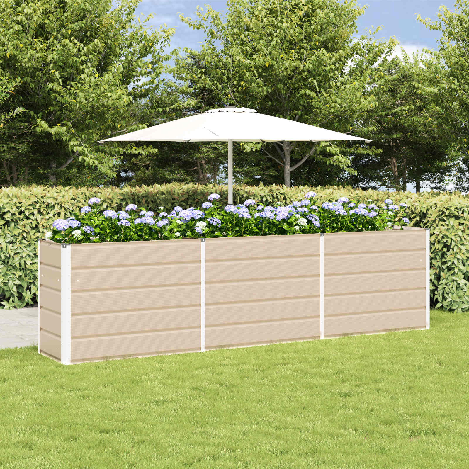 Plantenbak Ivoor 290 x 90 x 75 cm Gegalvaniseerd staal