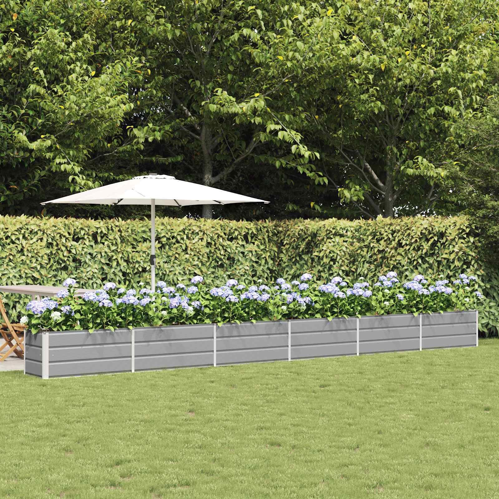 Plantenbak Lichtgrijs 580 x 50 x 45 cm Gegalvaniseerd staal