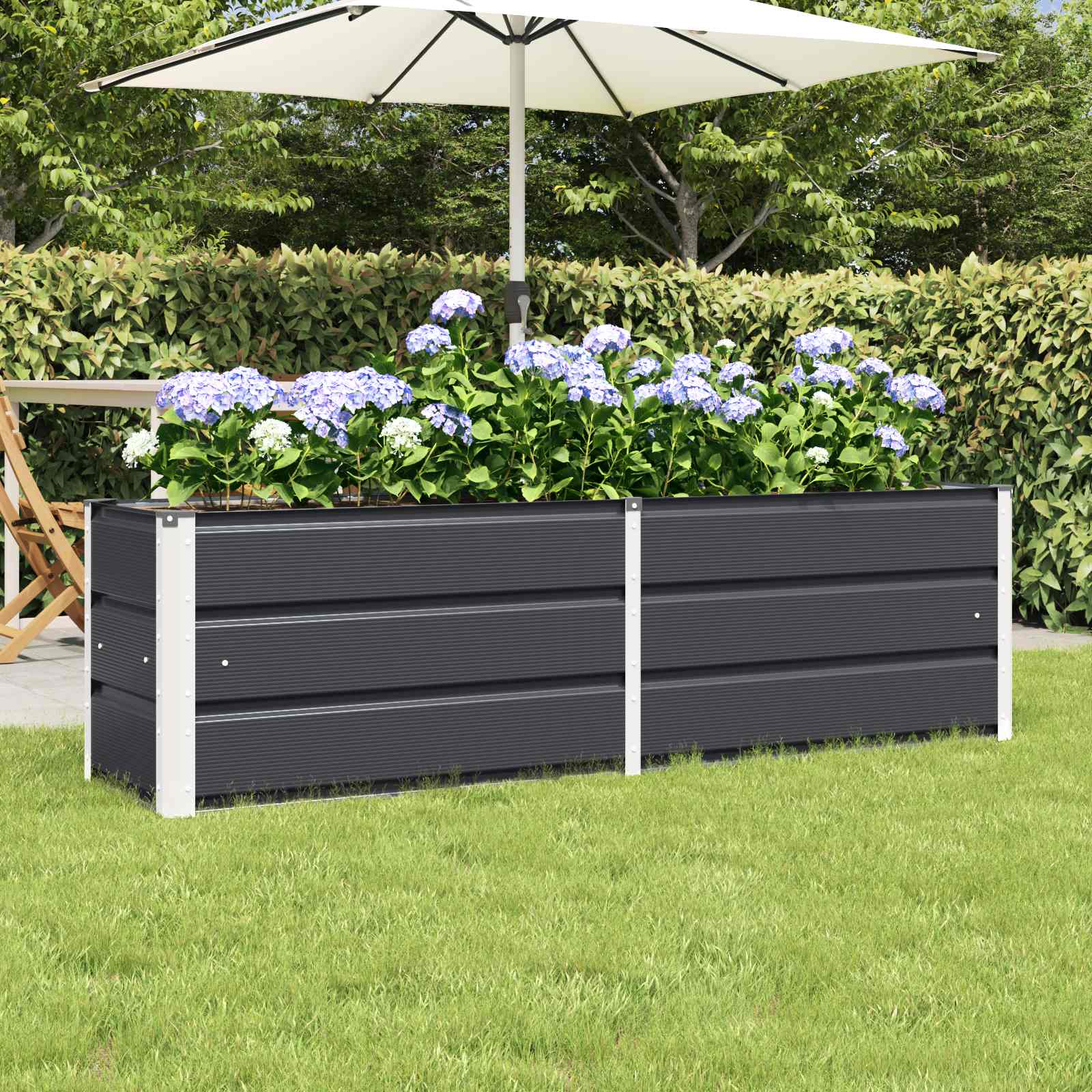 Plantenbak Antraciet 160 x 40 x 45 cm Staal