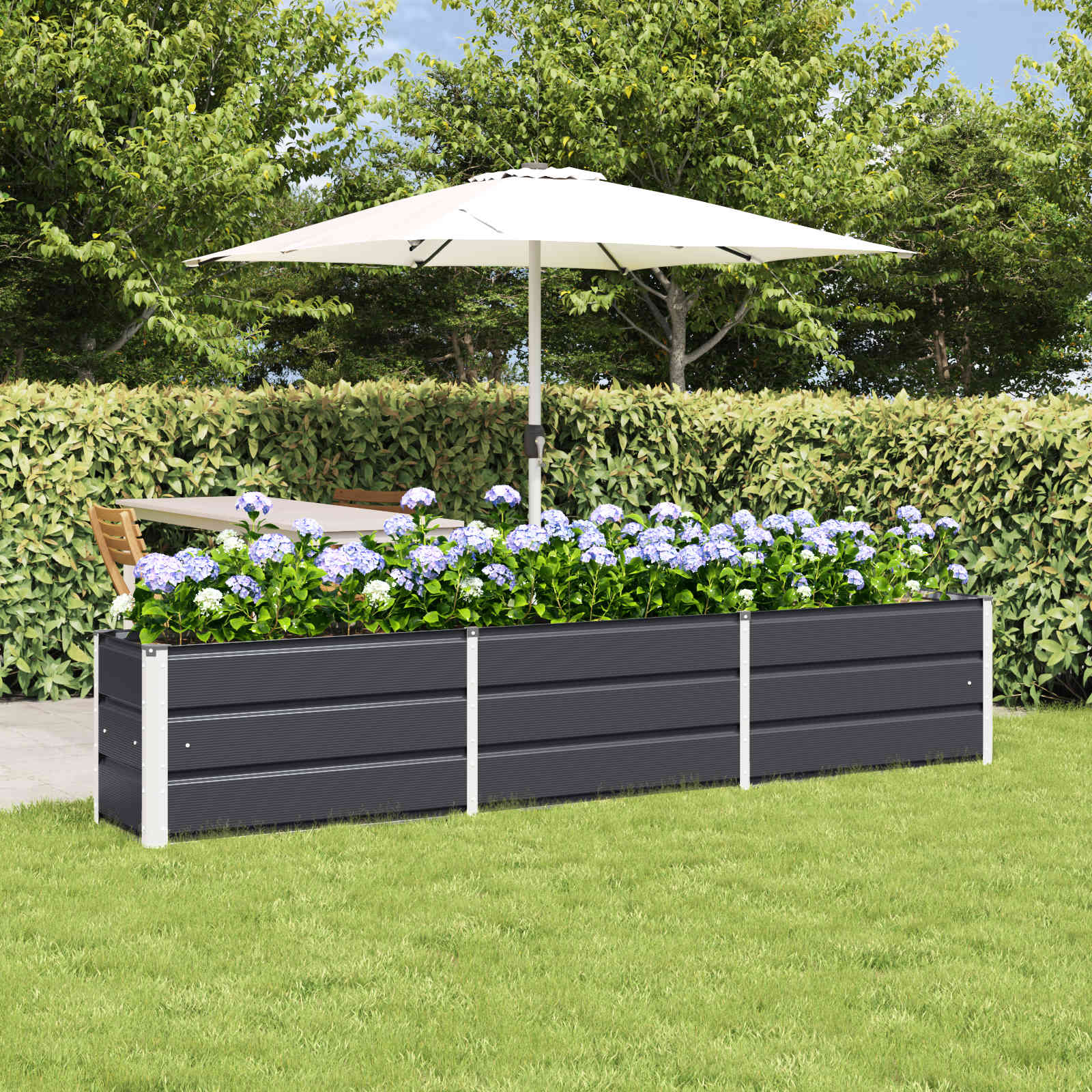 Plantenbak Antraciet 240 x 40 x 45 cm Staal – afbeelding 1