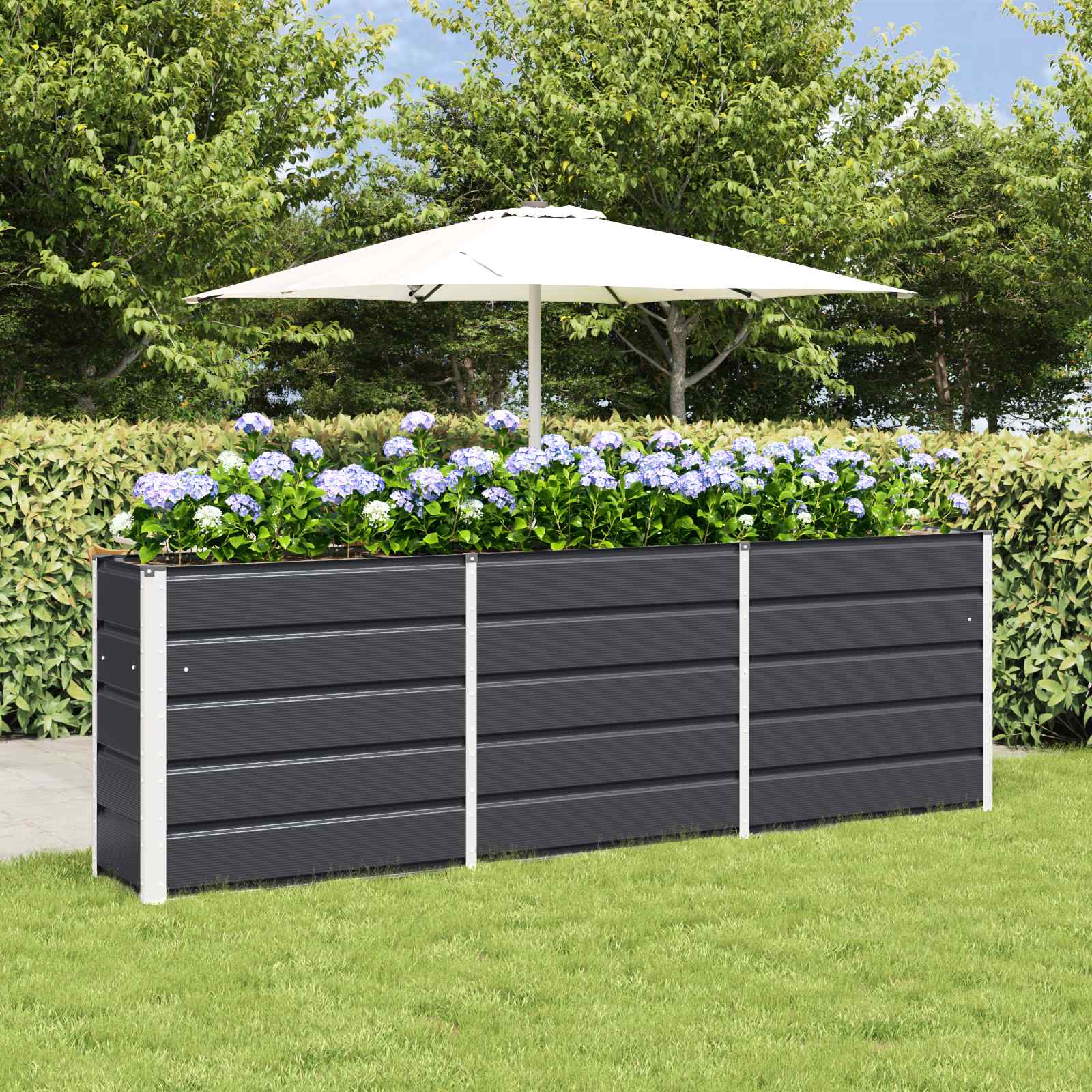 Plantenbak Antraciet 240 x 40 x 75 cm Staal