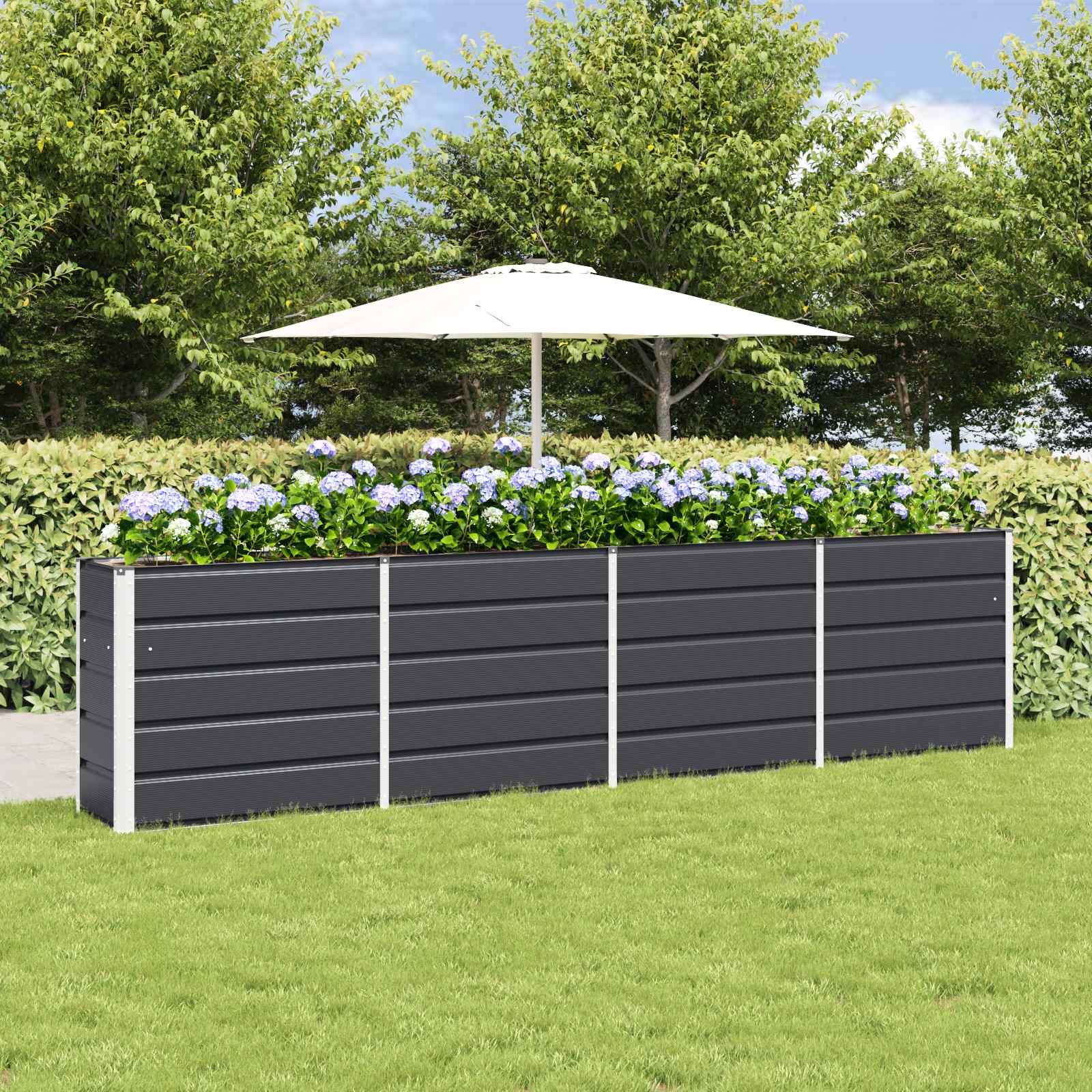 Plantenbak Antraciet 320 x 40 x 75 cm Staal