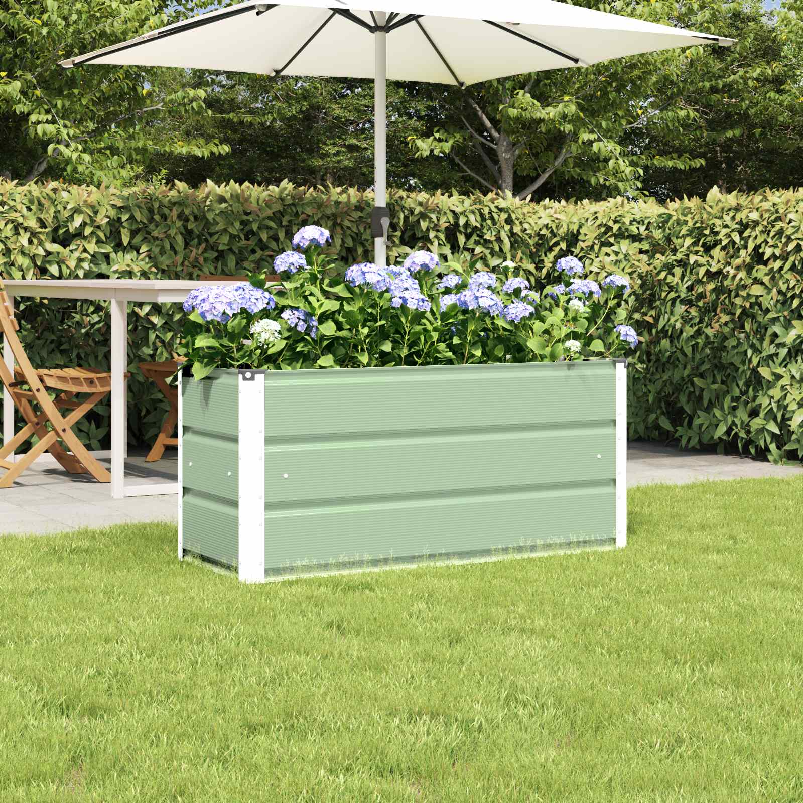 Plantenbak Groen 100 x 40 x 45 cm Staal