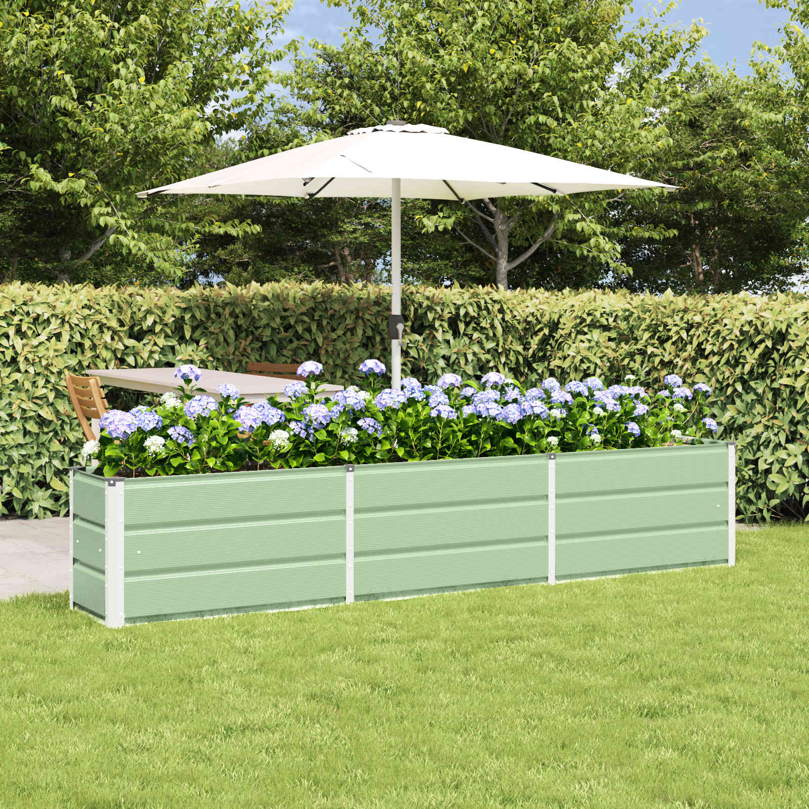 Plantenbak Groen 240 x 40 x 45 cm Staal
