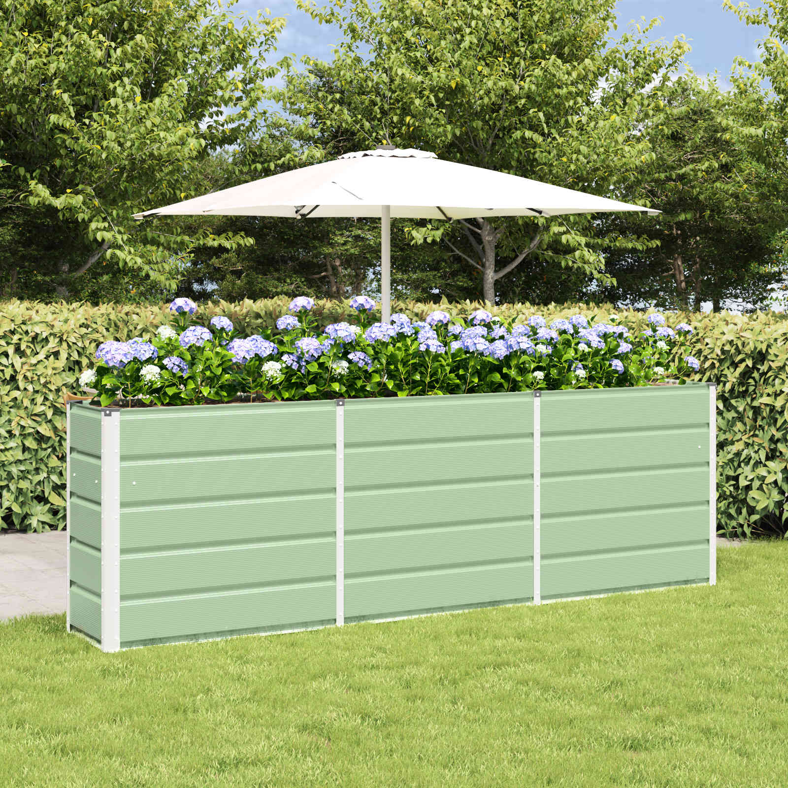 Plantenbak Groen 240 x 40 x 75 cm Staal