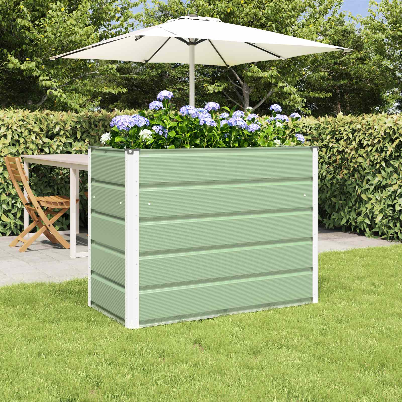 Plantenbak Pastelgroen 100 x 50 x 77 cm Gegalvaniseerd staal