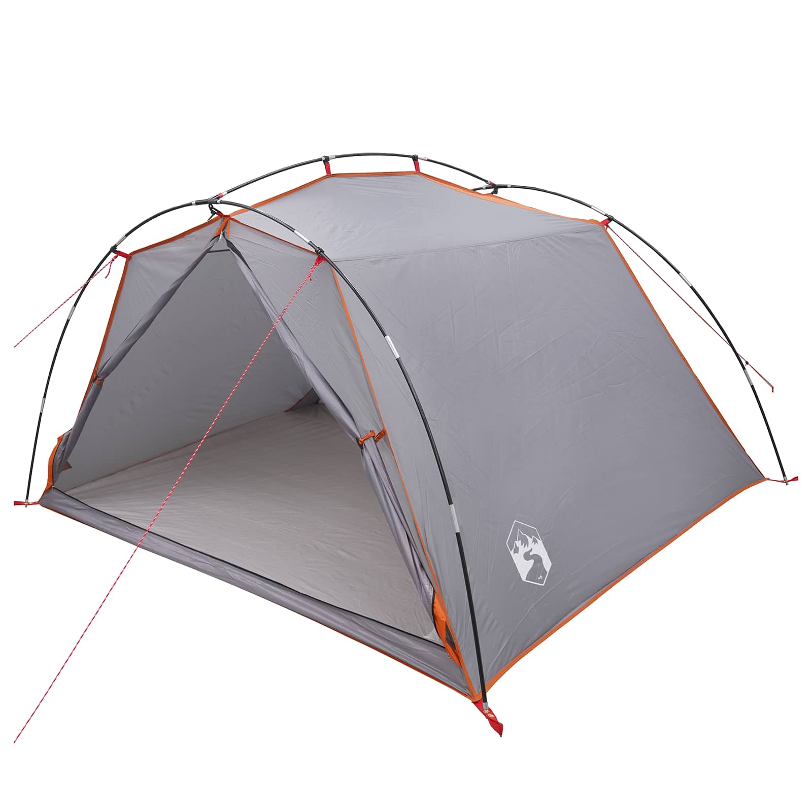 Tunneltent Grijs en Oranje 4-persoons – afbeelding 2