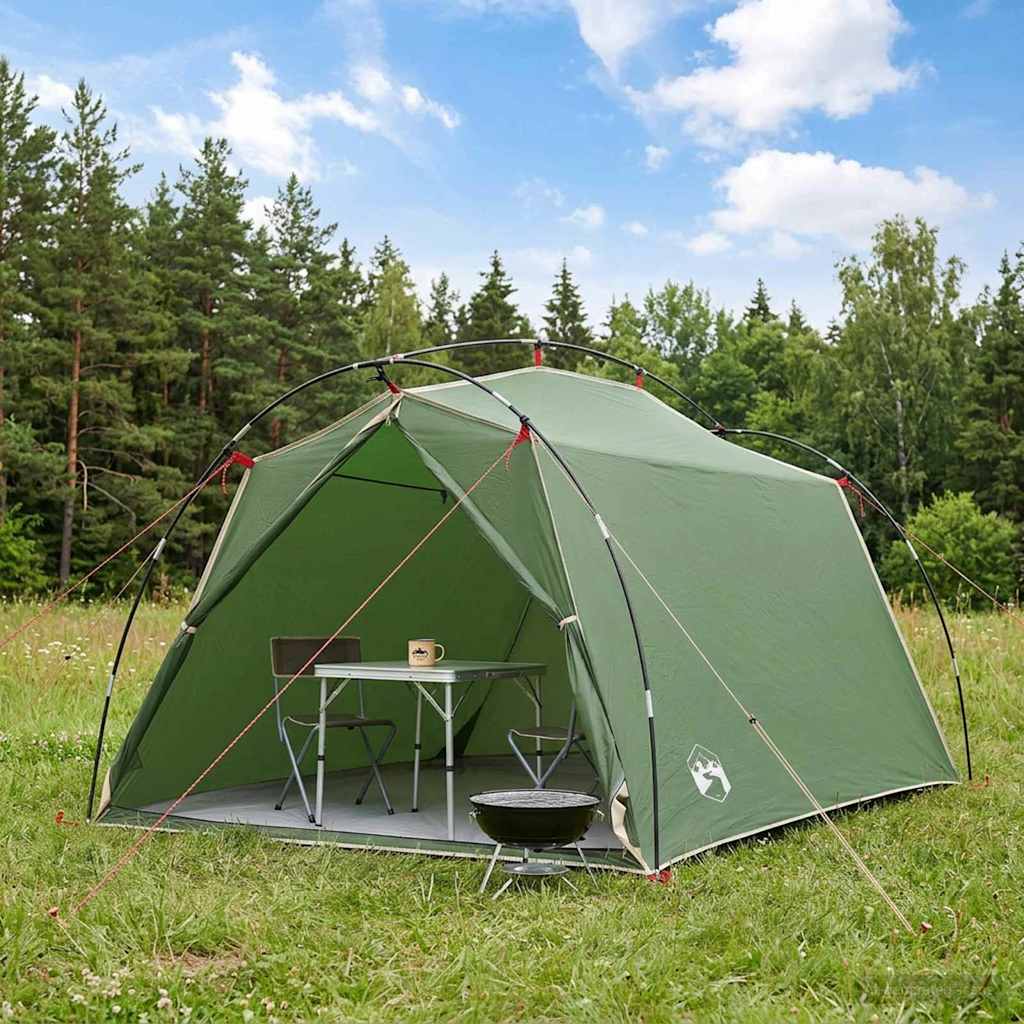 Tunneltent Groen 2-persoons 185T Polyester met PU Coating – afbeelding 1