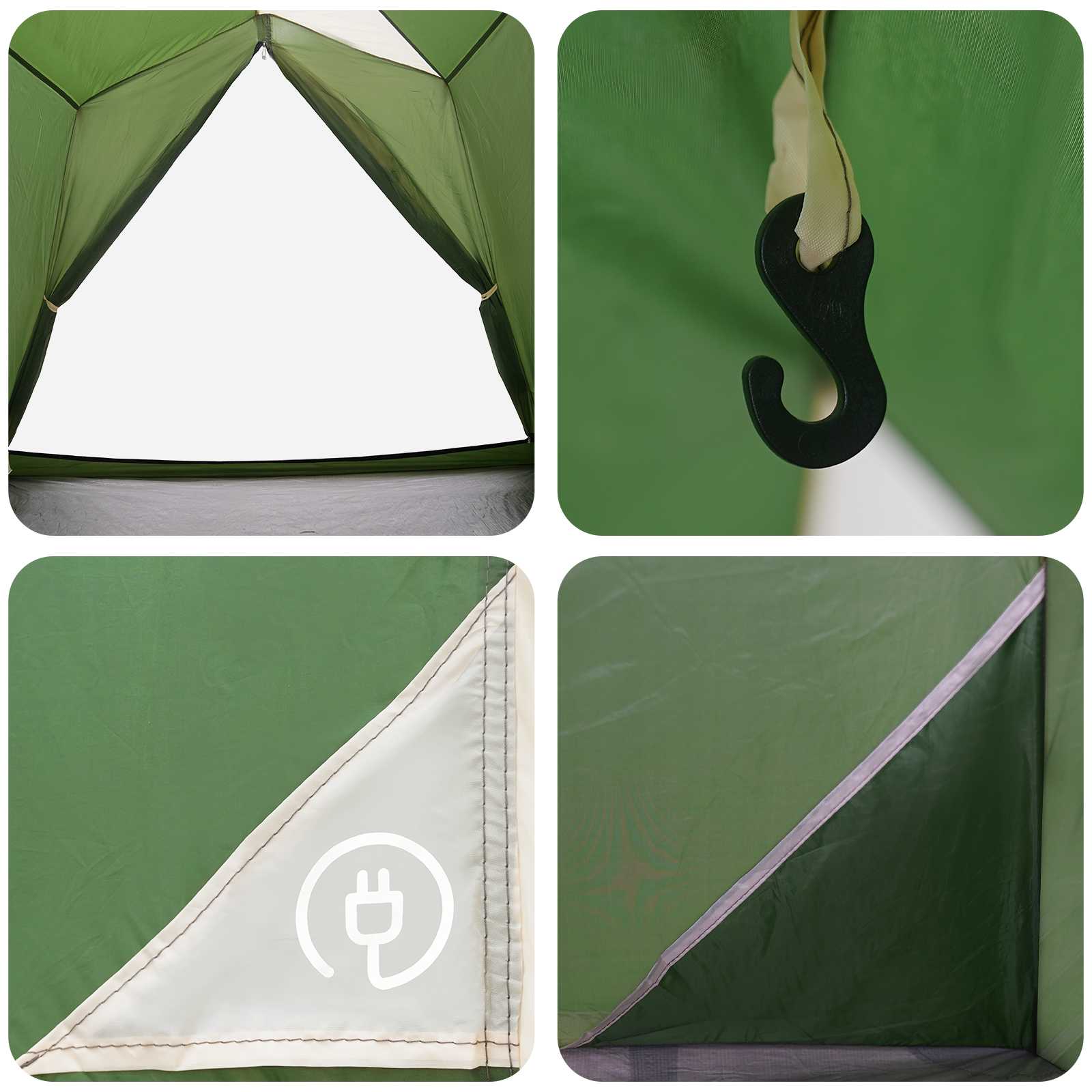 Tunneltent Groen 2-persoons 185T Polyester met PU Coating – afbeelding 10