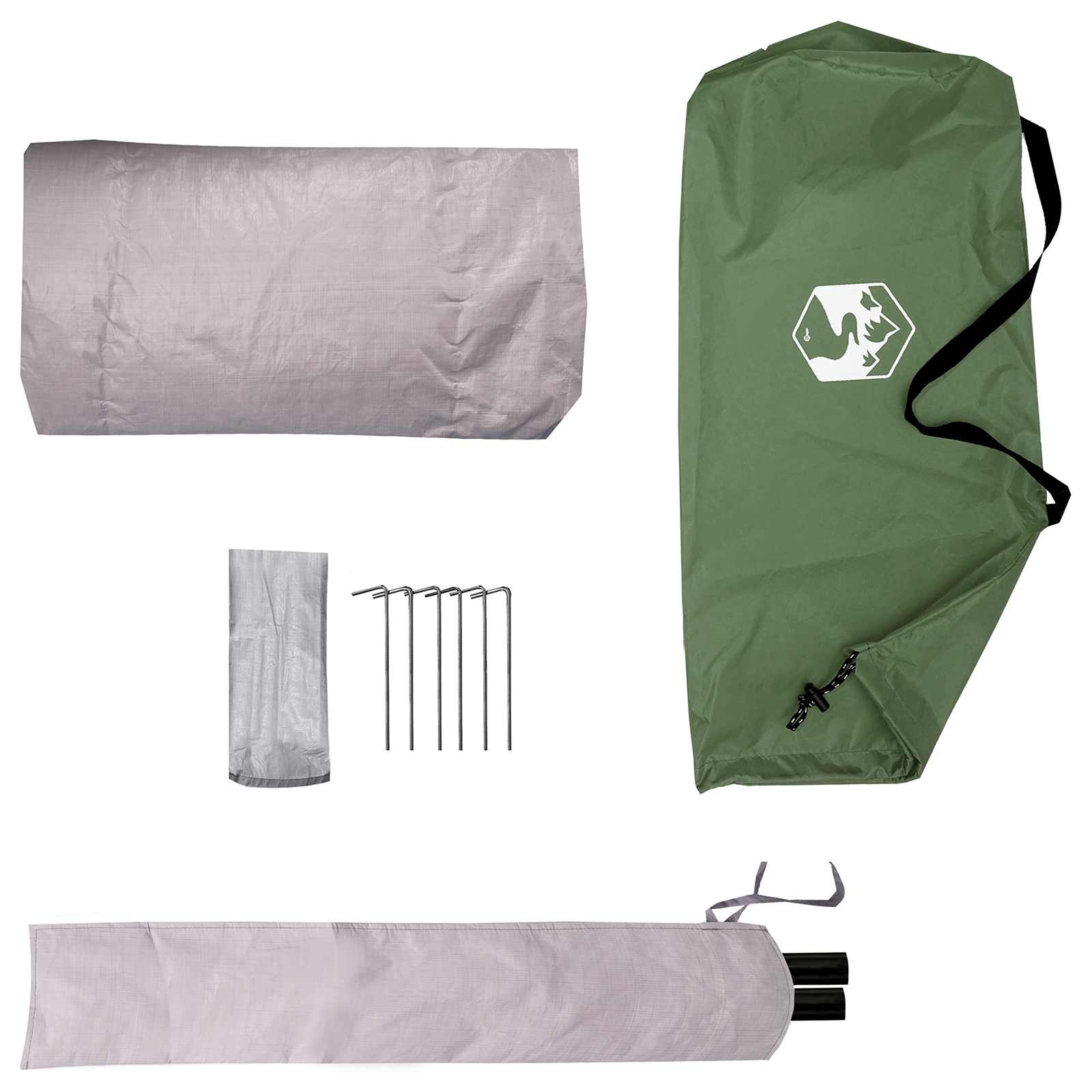 Tunneltent Groen 2-persoons 185T Polyester met PU Coating – afbeelding 9