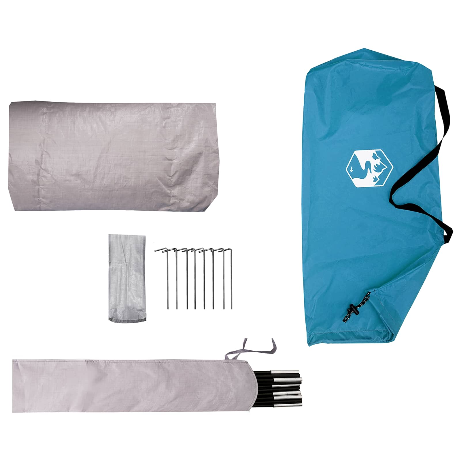 Tunneltent Blauw 2-persoons 185T Polyester met PU Coating – afbeelding 9