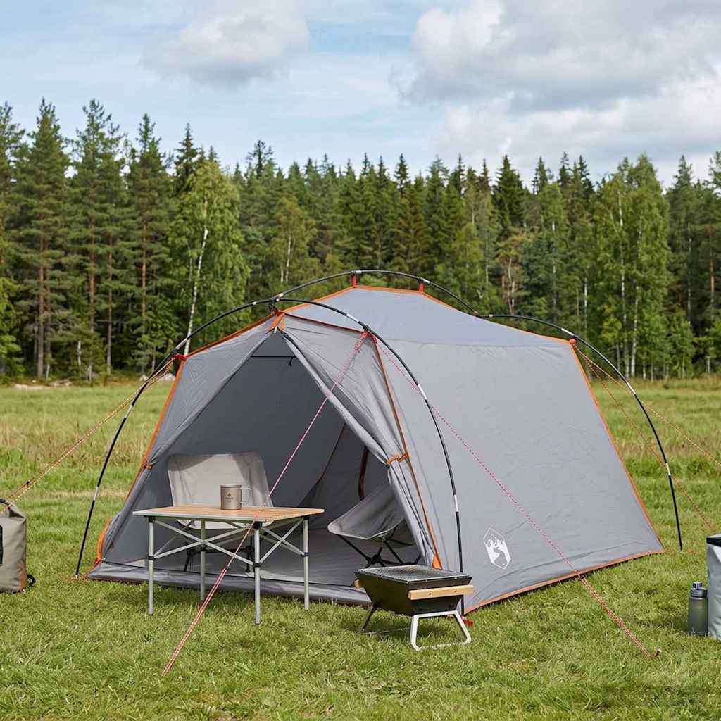 Tunneltent Grijs en Oranje 2-persoons – afbeelding 1