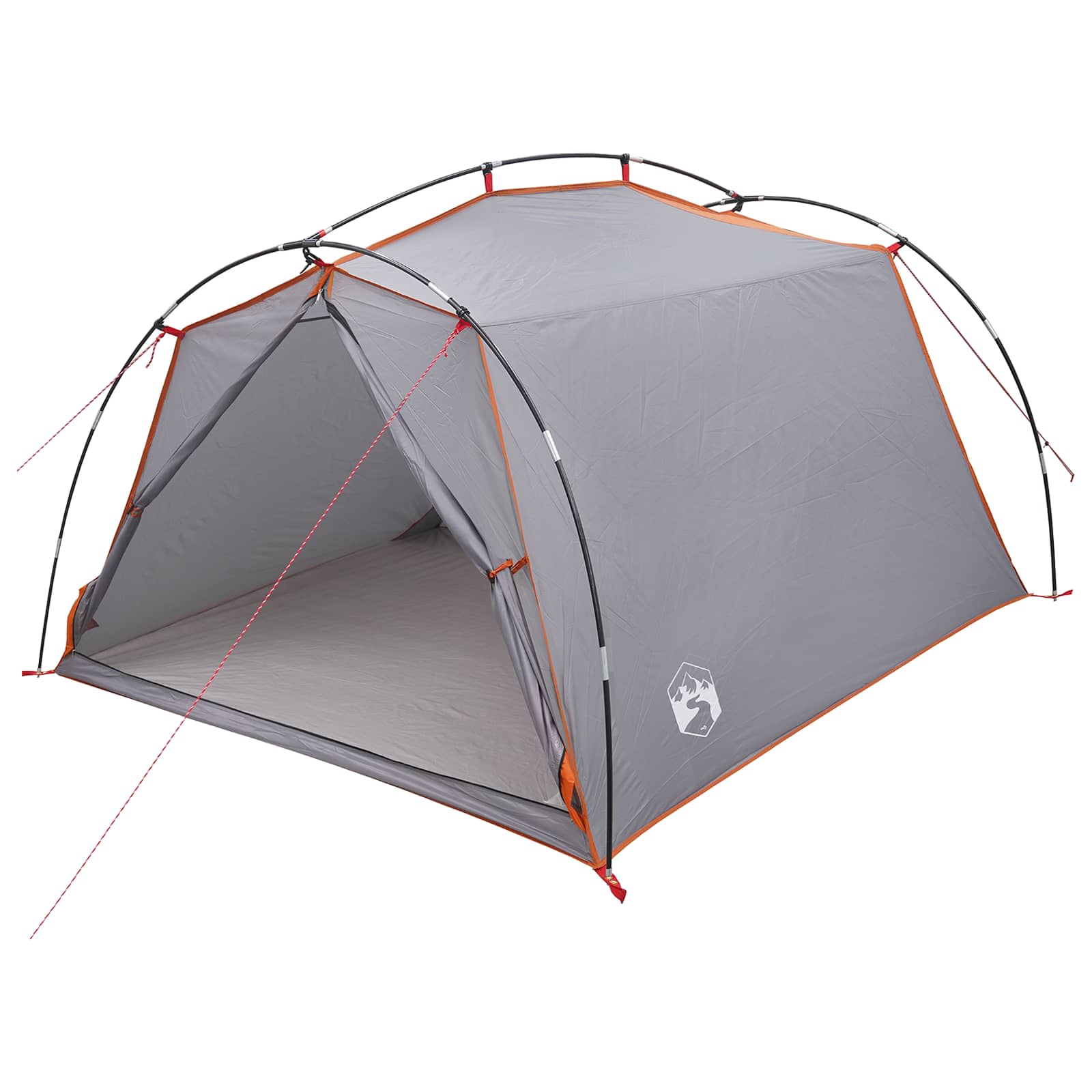 Tunneltent Grijs en Oranje 2-persoons – afbeelding 2