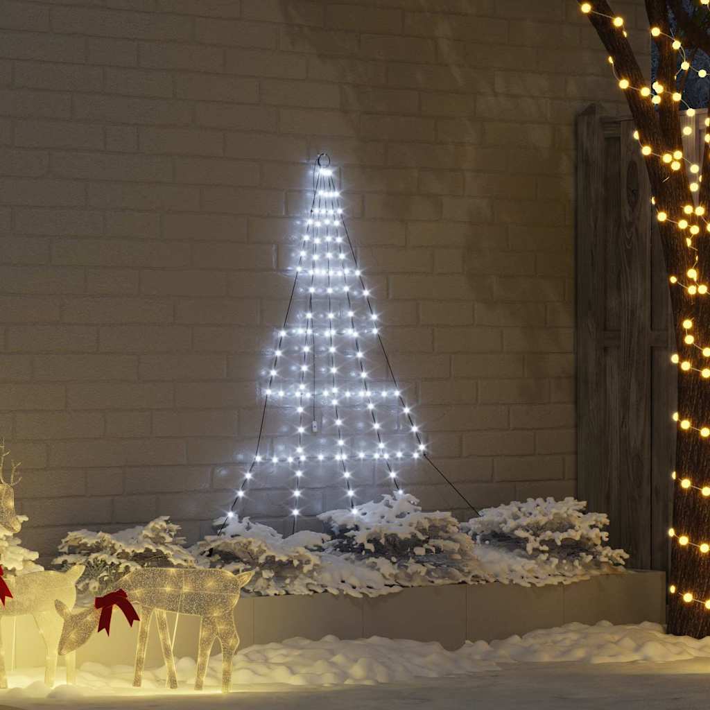 LED Kerstboom met Grondspiesjes Koudwit 182 cm Metaal