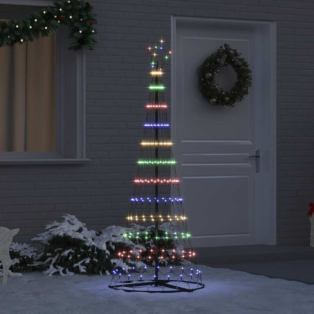 LED Kerstboom met 230 LED Multikleur 184.5 cm Metaal