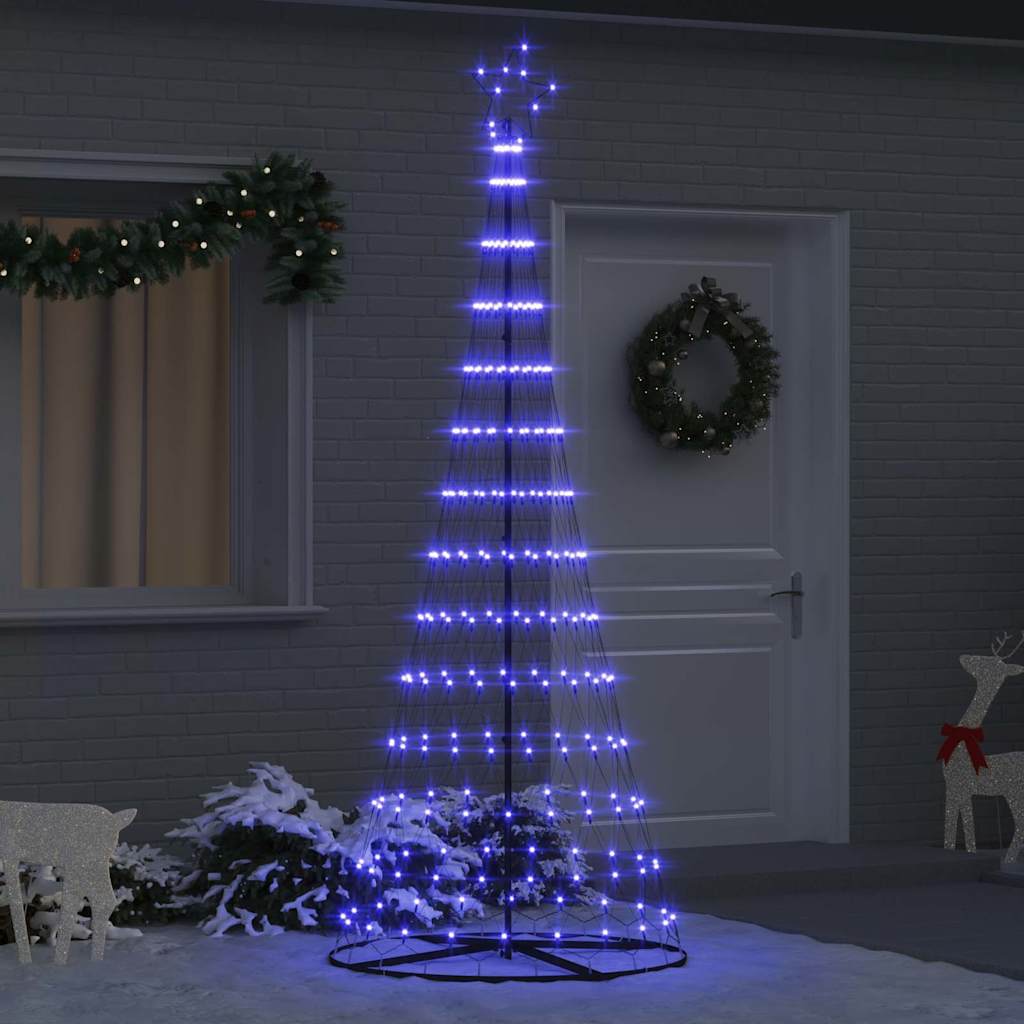 LED Kerstboom met 295 LED met standaard Blauw 250 cm Metaal