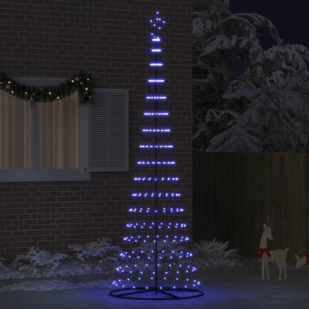 LED Kerstboom met 355 LED met standaard Blauw 302,5 cm Metaal