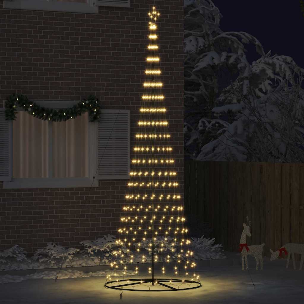 LED Kerstboom met 455 LED met standaard Warmwit 399 cm Metaal – afbeelding 1