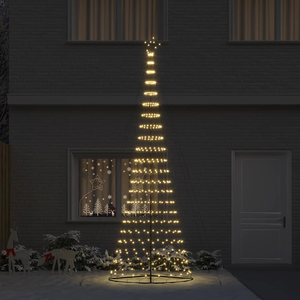 LED Kerstboom met 455 LED met standaard Warmwit 399 cm Metaal – afbeelding 3
