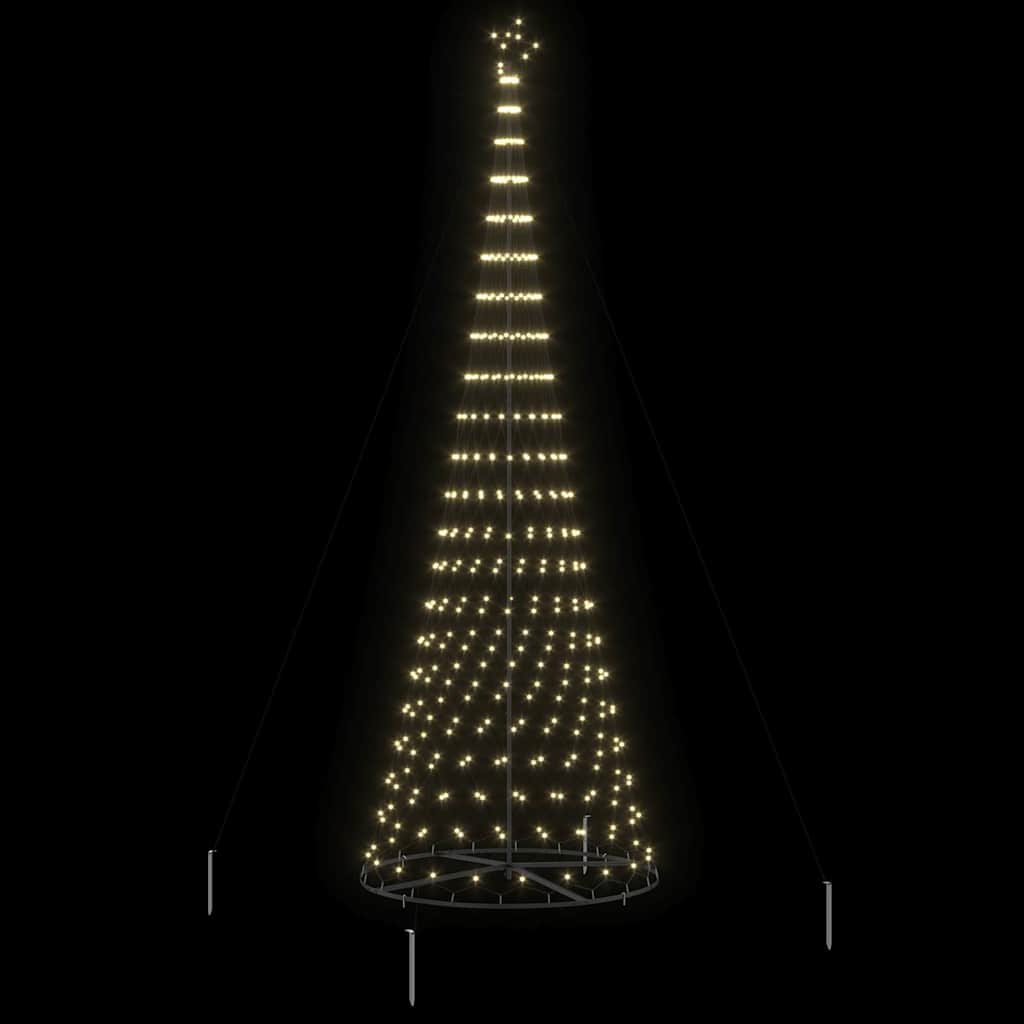 LED Kerstboom met 455 LED met standaard Warmwit 399 cm Metaal – afbeelding 4