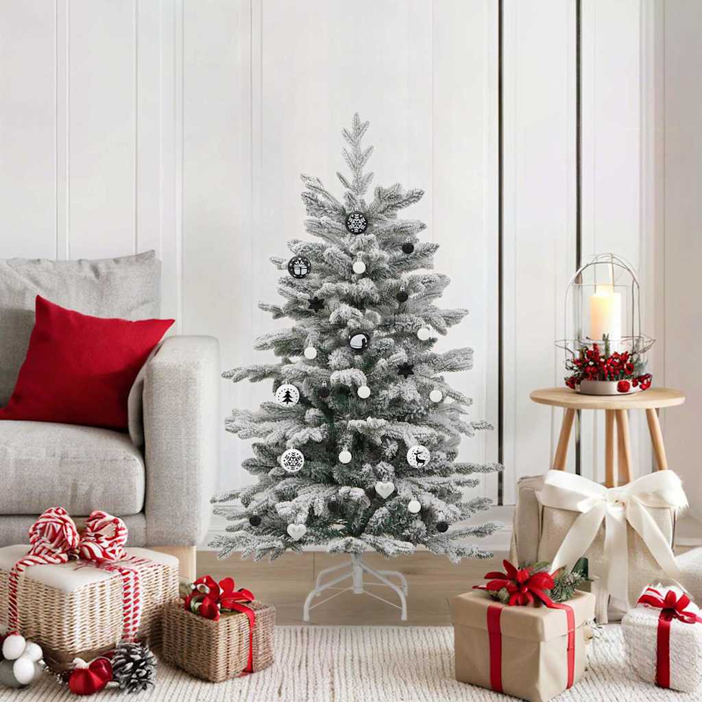 Kerstbal Set 40 pcs Zwart en Wit Kunststof