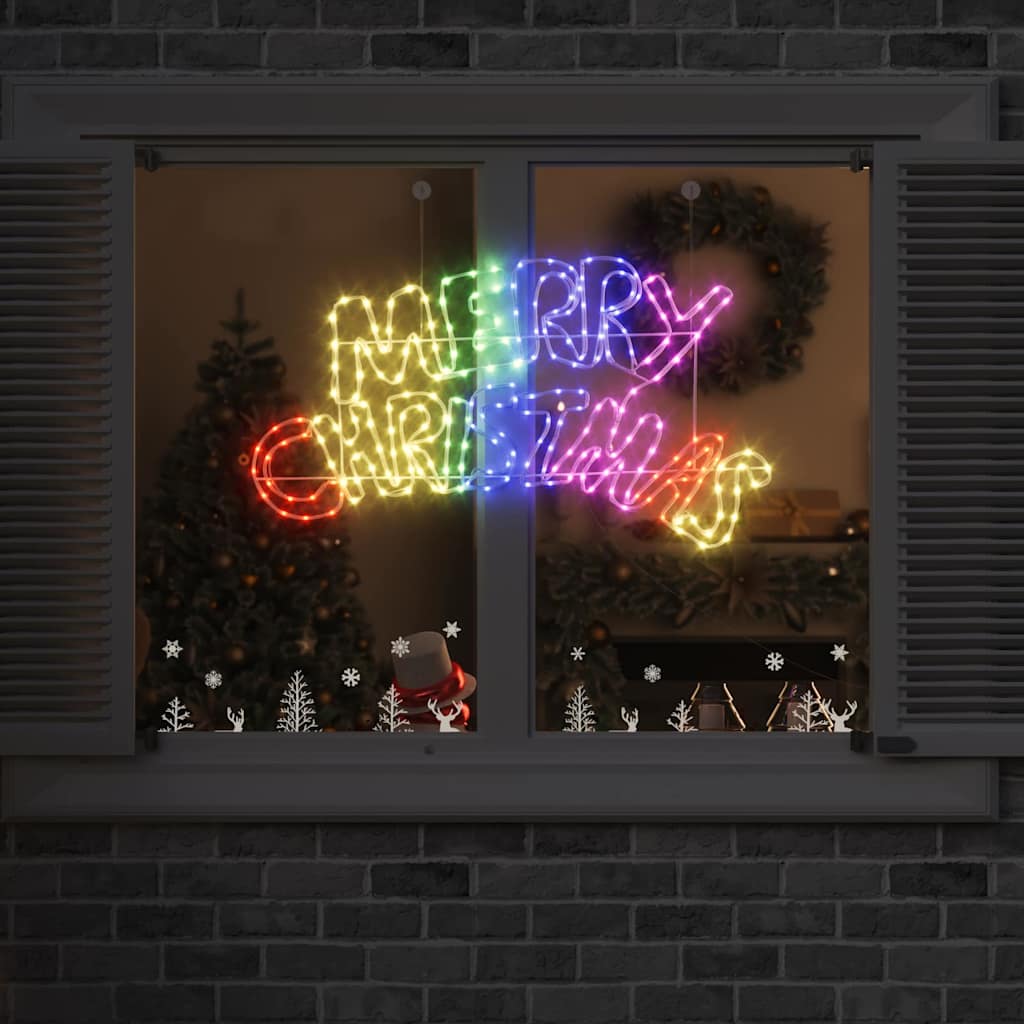 Kerstbord met 240 LED Multikleur 99,5 x 54 cm PVC