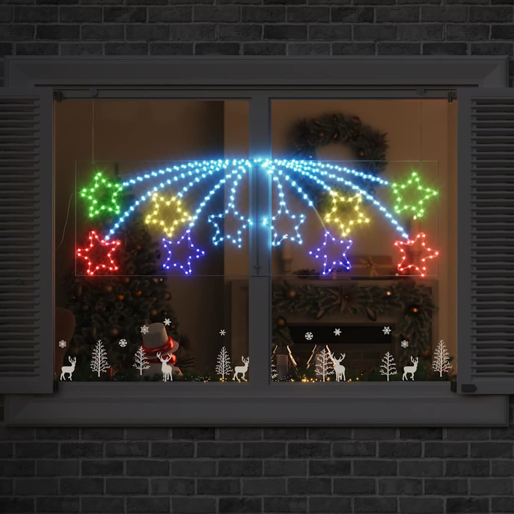 Kerstster met 432 LED Multikleur 182 x 58 cm PVC
