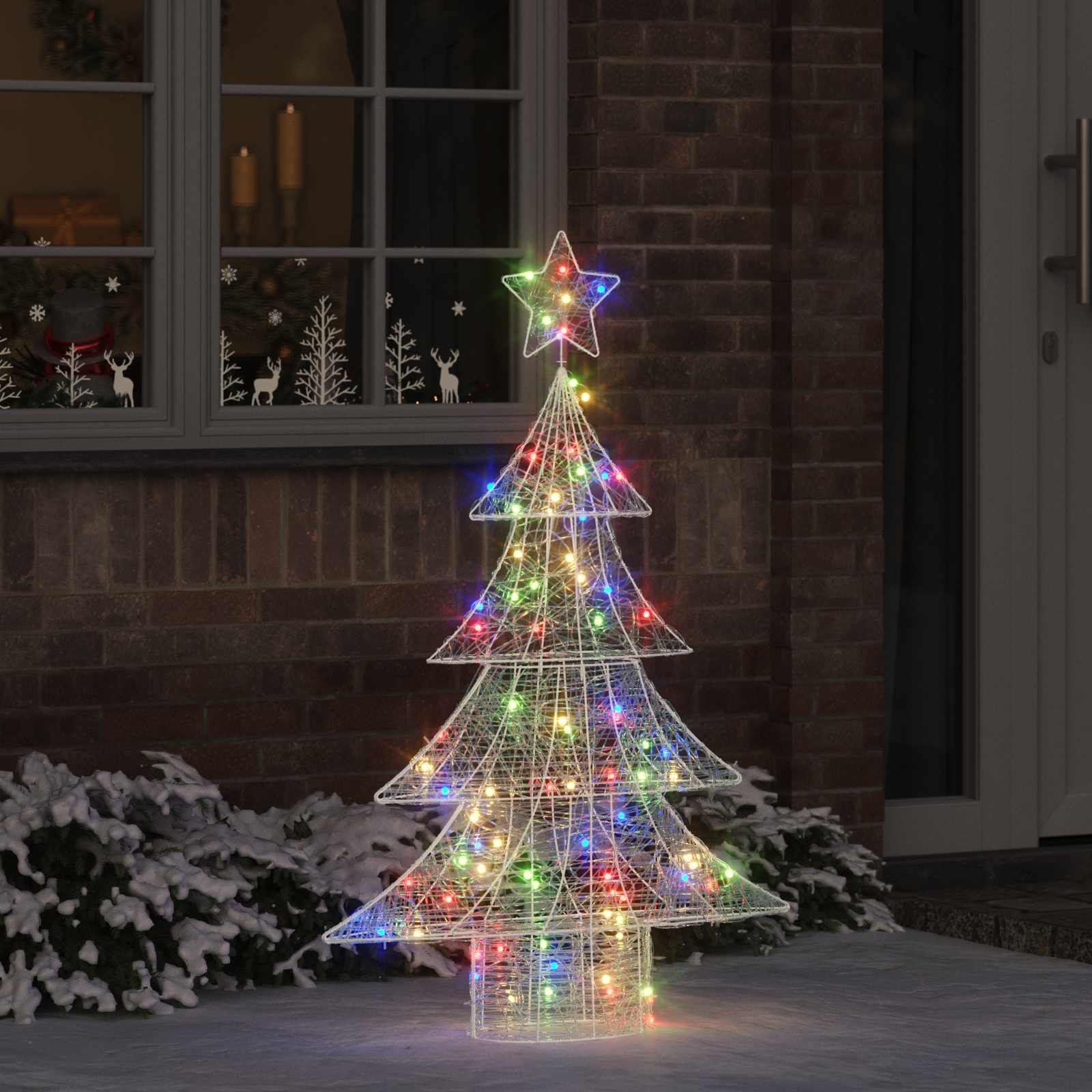 Kerstboom met 100 LED Multikleur 120 cm Acryl
